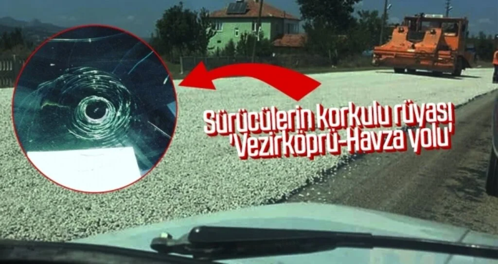 Sürücülerin korkulu rüyası 'Vezirköprü-Havza yolu'