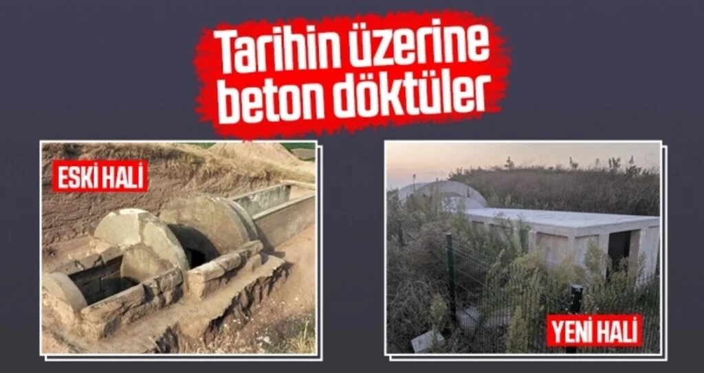 Tarihin üzerine beton döktüler
