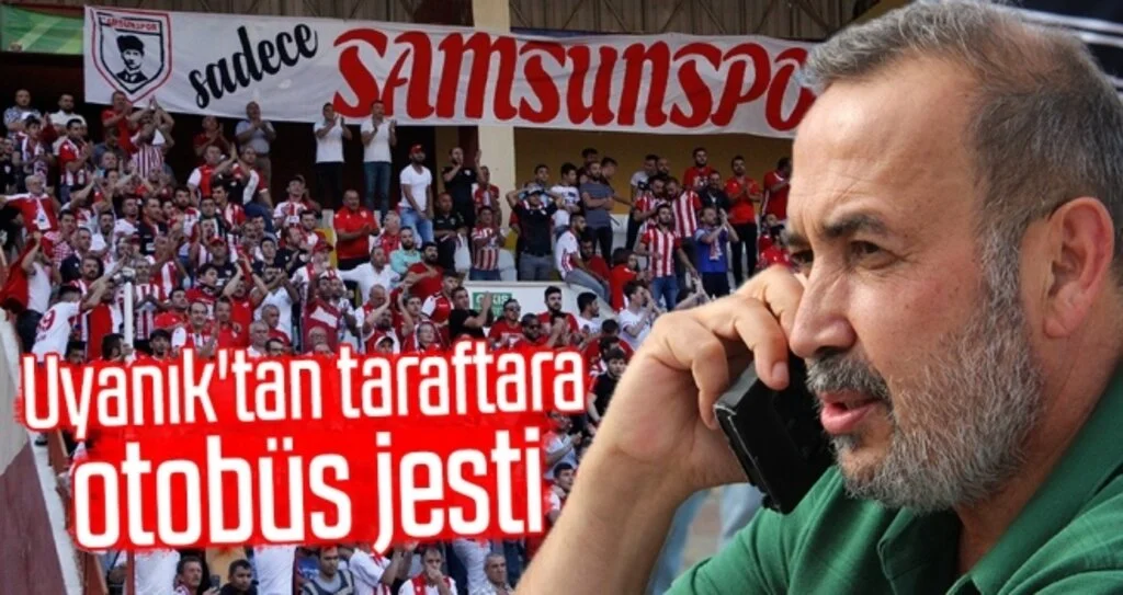 Uyanık'tan taraftara otobüs jesti