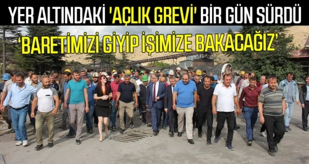 Yer altındaki 'açlık grevi' bir gün sürdü