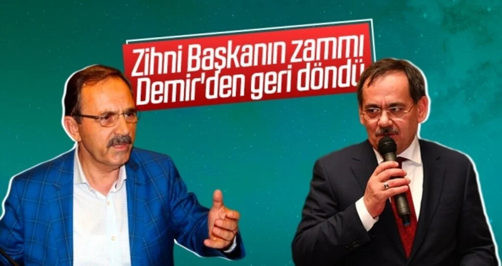 Zihni Başkanın zammı Demir'den geri döndü