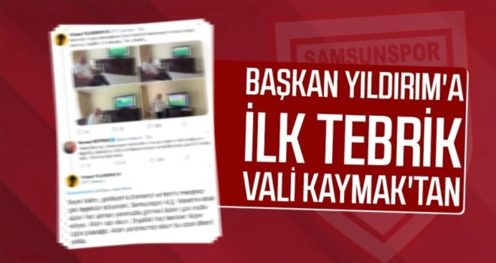 Başkan Yıldırım'a ilk tebrik Vali Kaymak'tan