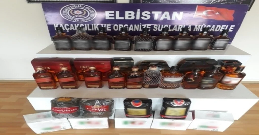 Elbistanda Kaçak İçki Ve Çay Operasyonu
