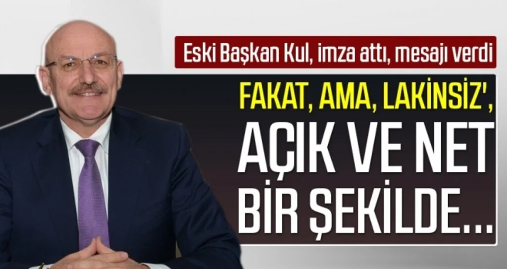 Eski Başkan Kul, imza attı, mesajı verdi