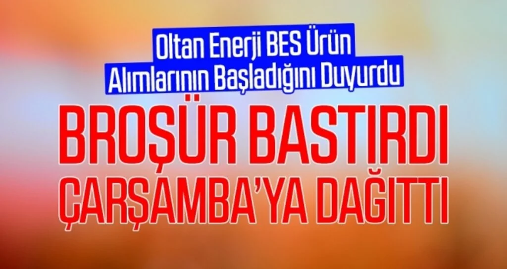 Samsun Çarşamba'da BES İçin Ürün Alımları Başladı!