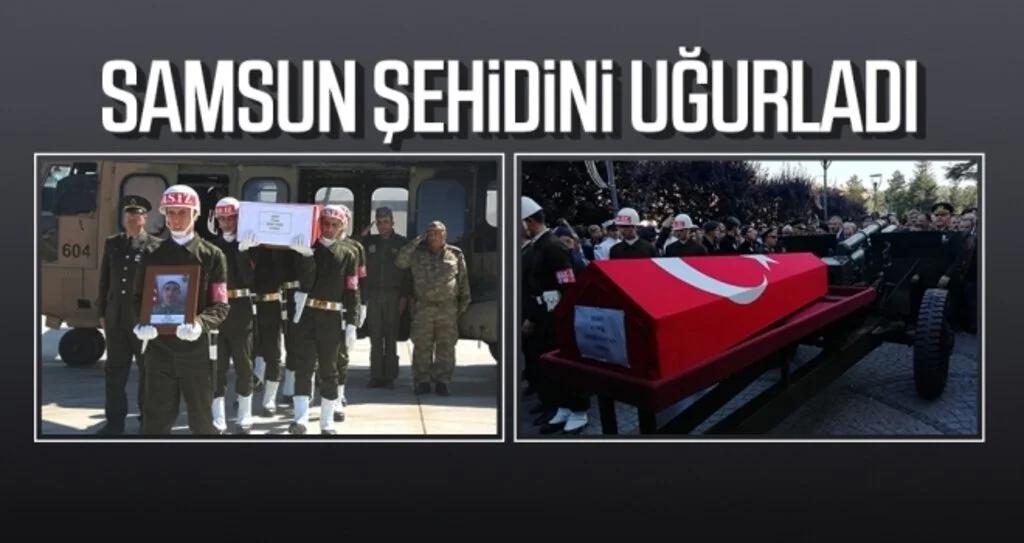 Samsun şehidini uğurladı