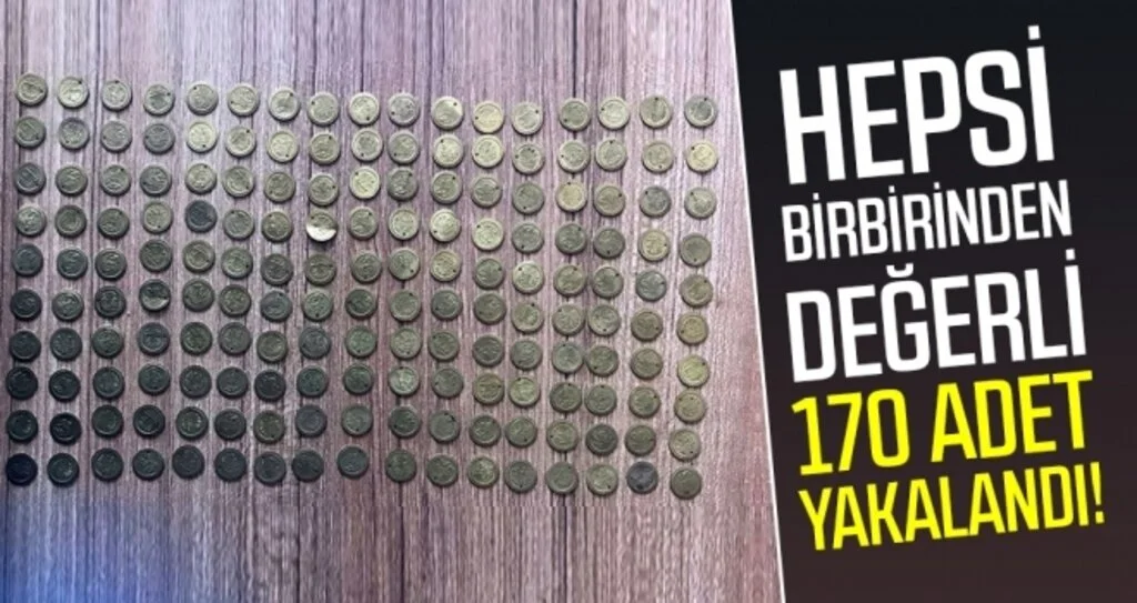 Samsun'da 170 adet tarihi sikke ele geçirildi