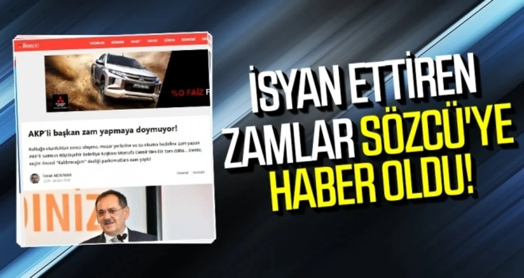 Samsun'da İsyan ettiren zamlar Sözcü'ye haber oldu