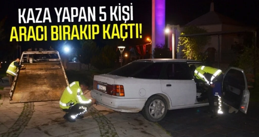 Samsun'da Kaza Yapan 5 Kişi Aracı Bırakıp Kaçtı!