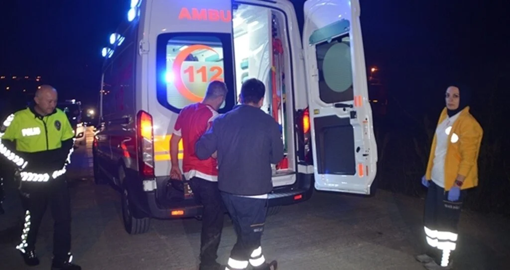 Samsun'da Motosikletten düşen şahıs yaralandı