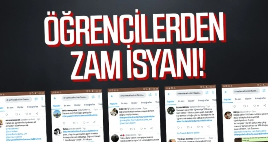 Samsun'da Öğrencilerden Zam İsyanı 