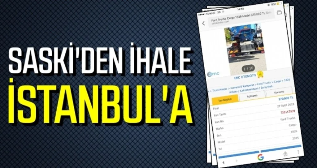 SASKİ'den İhale İstanbul'a