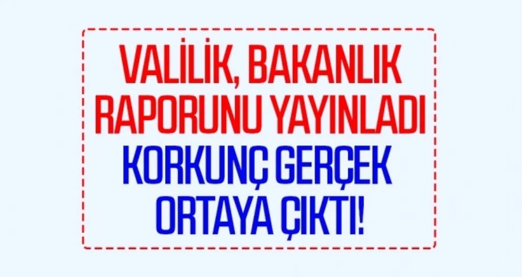 Valilik, Bakanlık raporunu yayınladı korkunç gerçek  ortaya çıktı