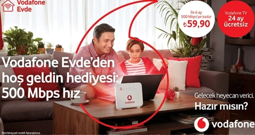 Vodafone'lular Ev İnterneti Keyfini En Yüksek Hızda Yaşayacak İlk 6 Ay 500 Mbps