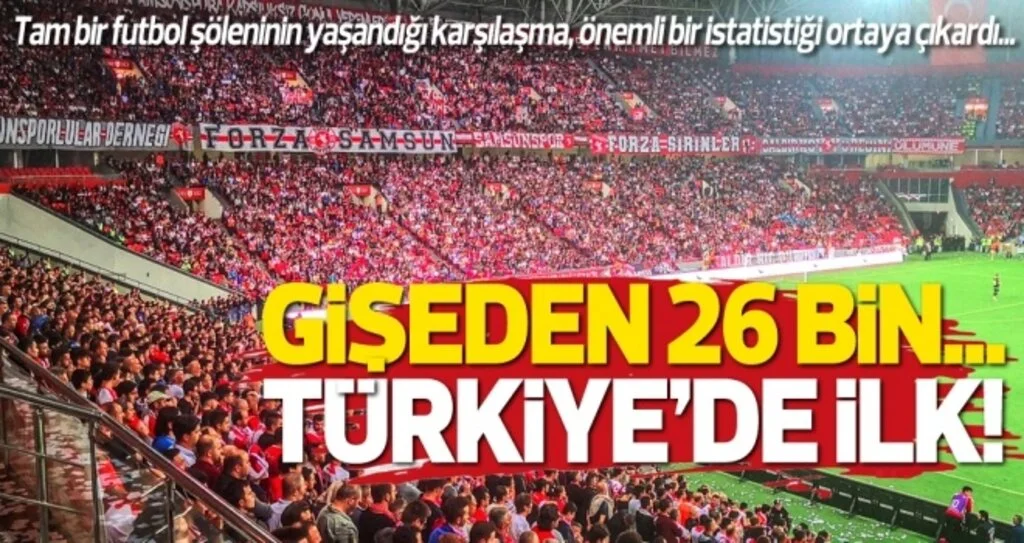 Yılport Samsunspor - Manisa Futbol Kulübü maçında Türkiye'de bir ilk yaşandı
