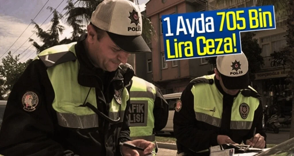 1 ayda 705 bin lira trafik cezası kesildi 