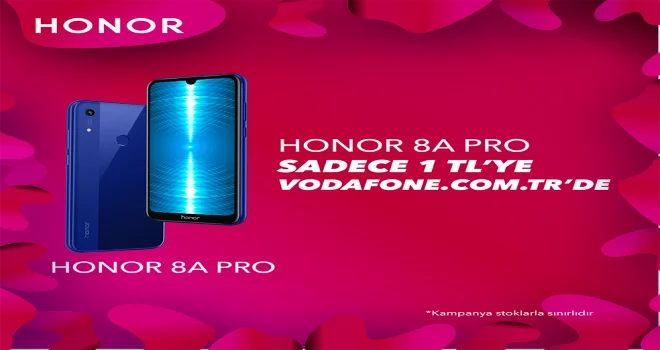 1 TL’ye Honor 8A Pro Vodafone.com.tr’de!