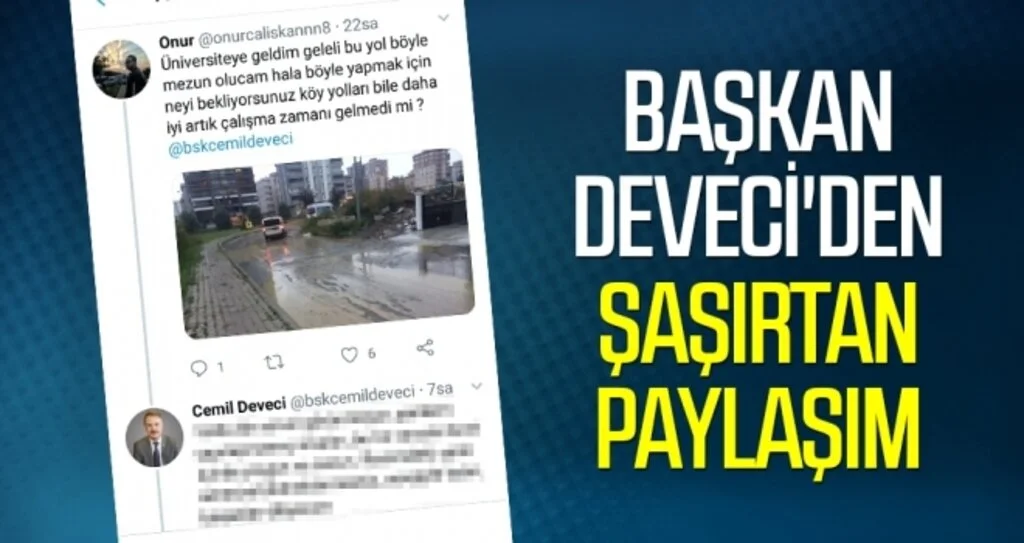 Başkan Deveci'den Şaşırtan Paylaşım