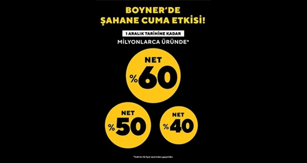 Boyner’de “Şahane Cuma” etkisi… Milyonlarca Üründe Yüzde 60'a Varan İndirimler