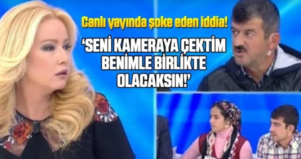 Canlı yayında şoke eden iddia! 'Seni kameraya çektim benimle de beraber olacaksın'