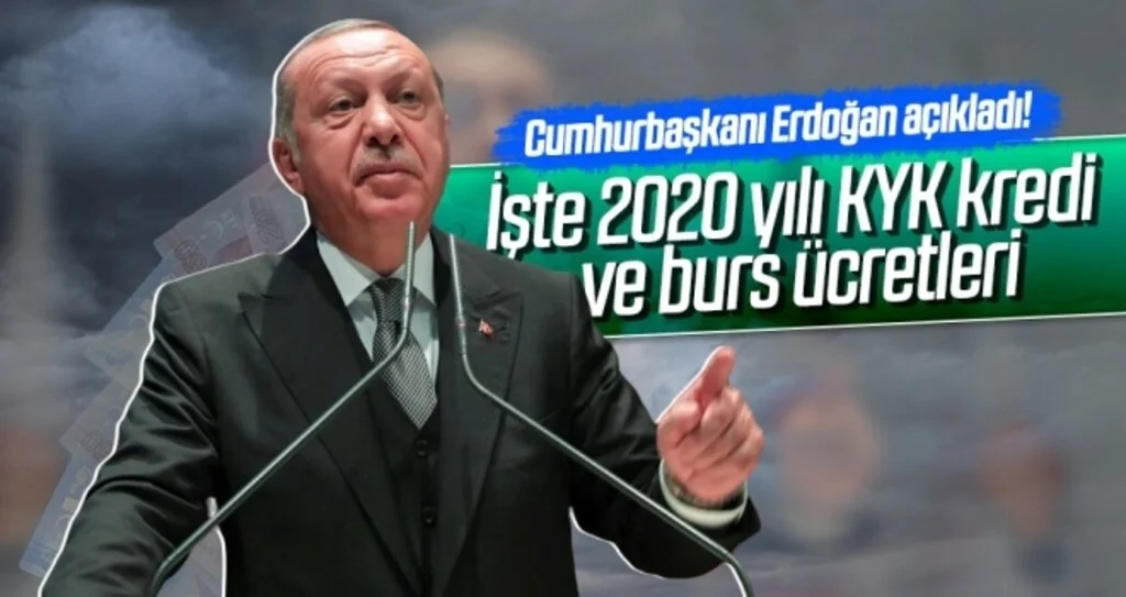Cumhurbaşkanı Erdoğan açıkladı! İşte 2020 yılı KYK kredi ve burs ücretleri