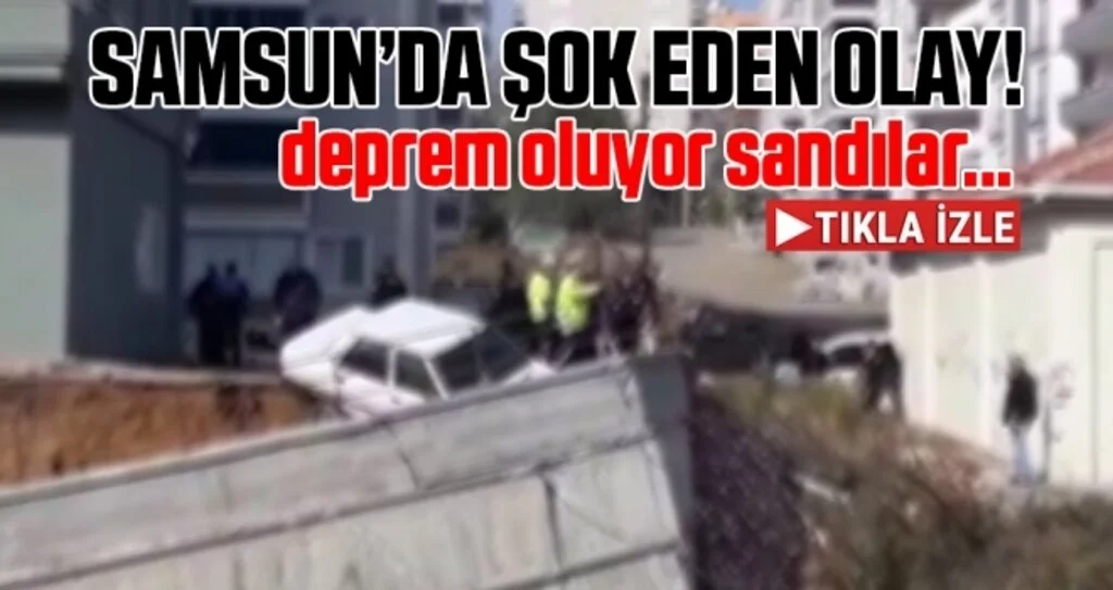 Samsun'da Dere ıslah çalışmasında apartmanın istinat duvarı ve bahçesi çöktü