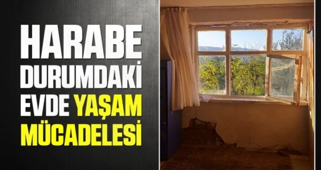 Samsun'da Harabe durumdaki evde yaşam mücadelesi