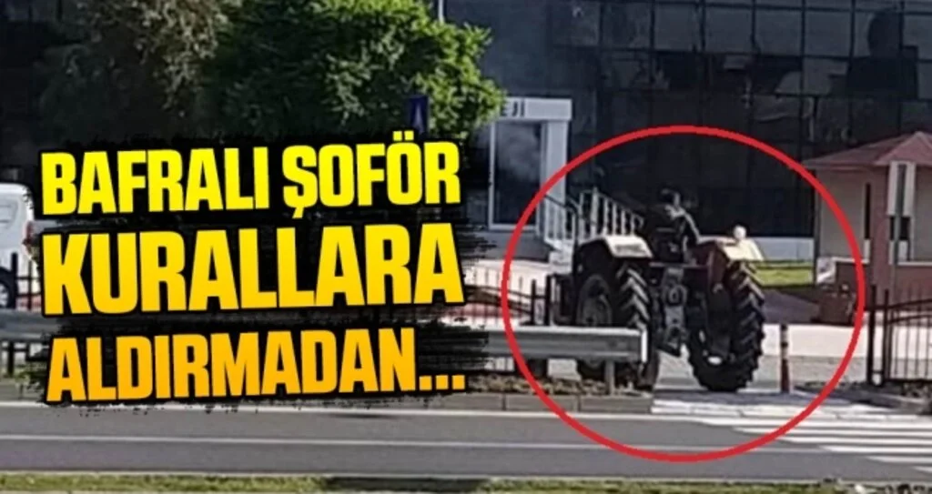 Samsun'da Traktör sürücüsü pes artık dedirtti