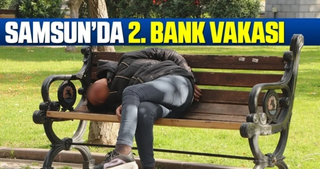Samsun'da Uyuşturucu ve alkol alan genç kadın bankta sızıp kaldı