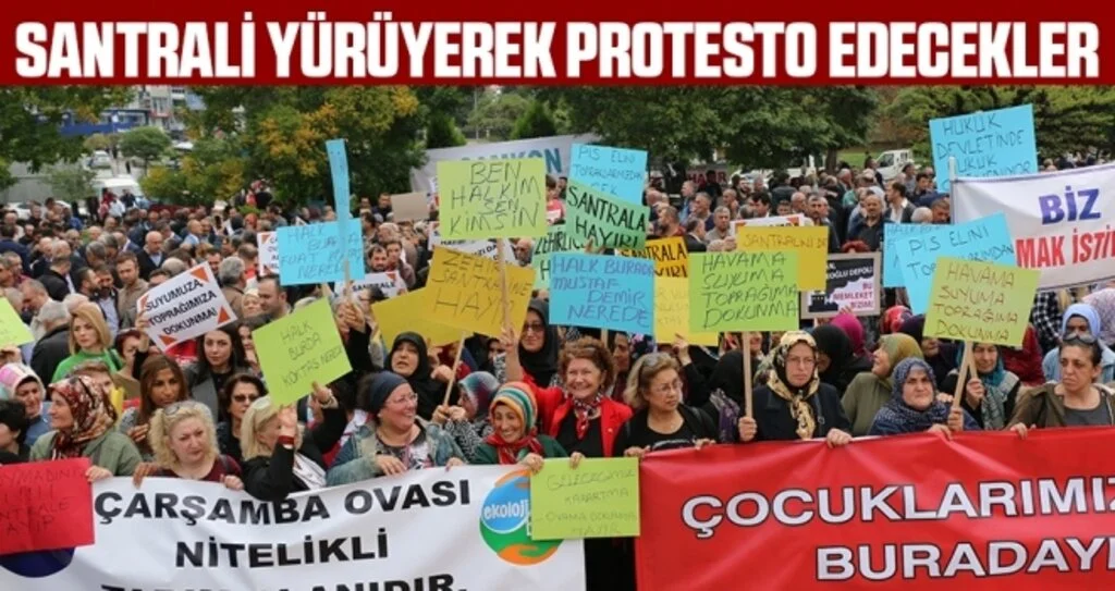 Santrali yürüyerek protesto edecekler