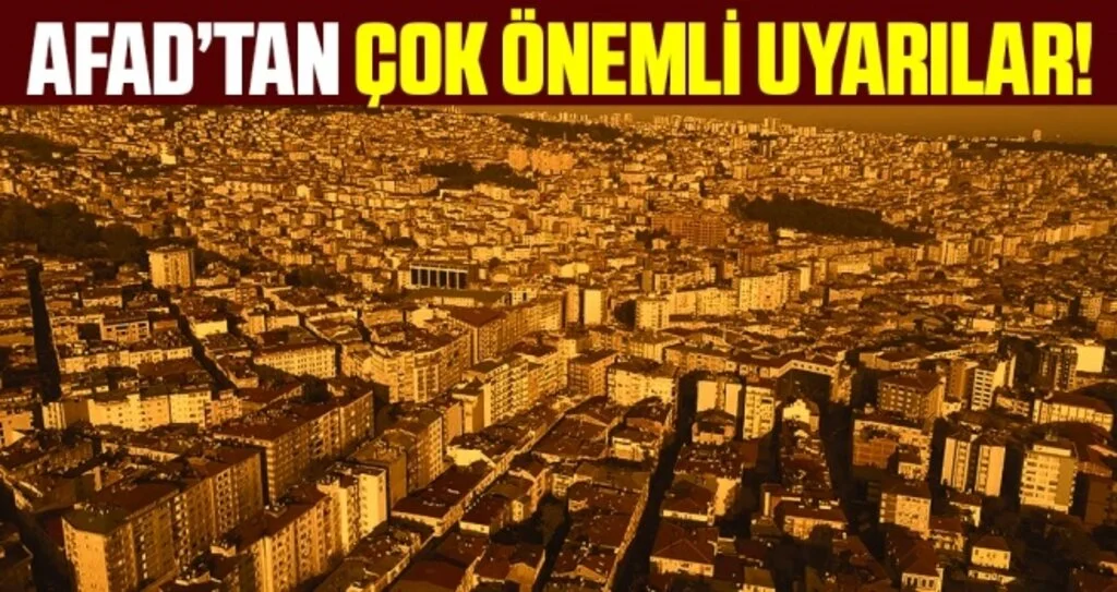 AFAD'tan Bina Güvenliği Uyarısı!