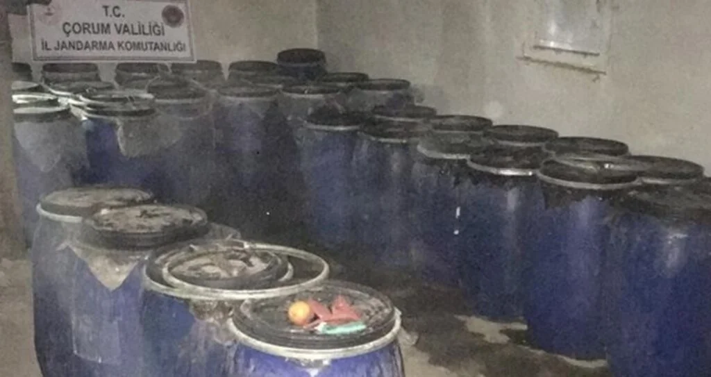 Çorum'da Kaçak İçki Operasyonu