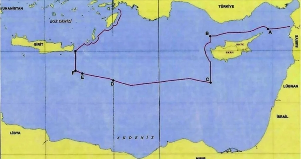 Dışişleri Bakanlığı Türkiye'nin Doğu Akdeniz'deki kıta sahanlığı ve MEB sınırlarını paylaştı