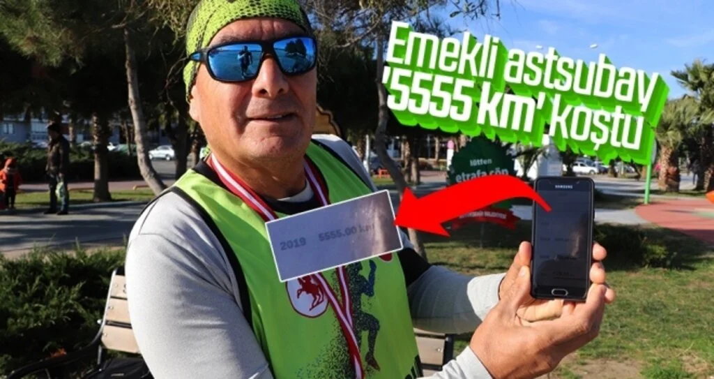 Emekli astsubay '5555 km' koştu