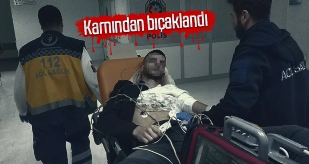 Karnından bıçaklandı