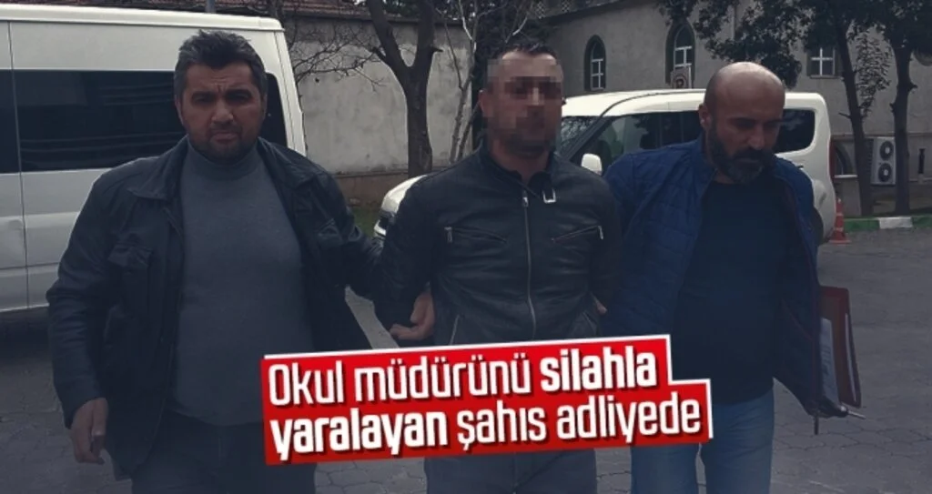 Okul müdürünü silahla yaralayan şahıs adliyede