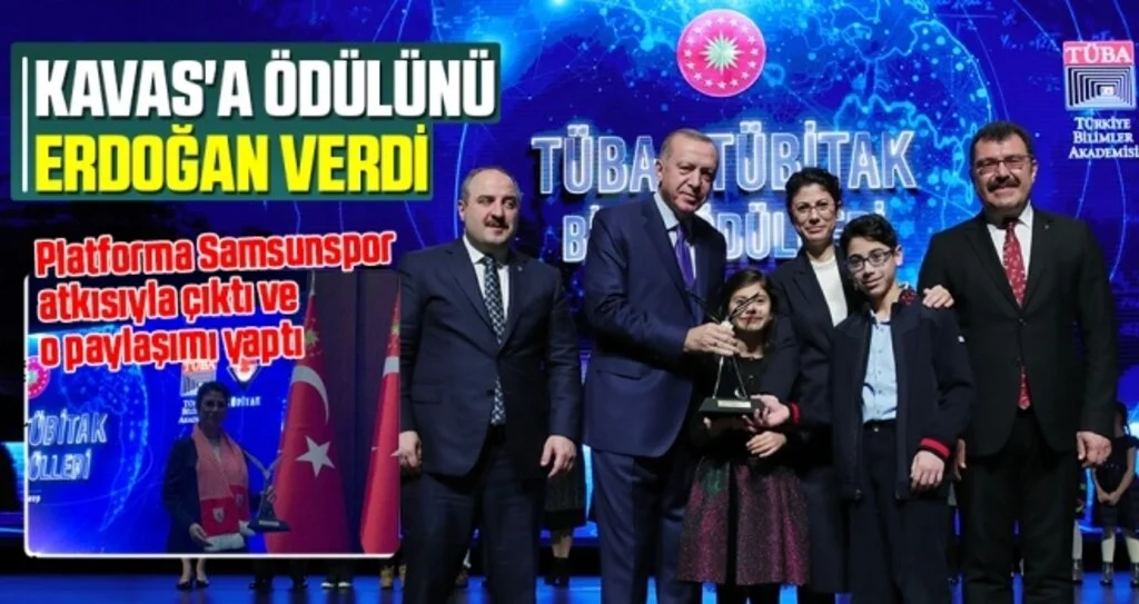 OMÜ Öğretim Üyesi Doç. Dr. Kavas'a Ödülünü Erdoğan Verdi