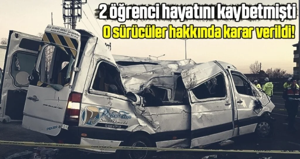 Samsun'da 2 Öğrencinin Hayatını Kaybettiği Kazada Sürücüler Hakkında Karar Verildi