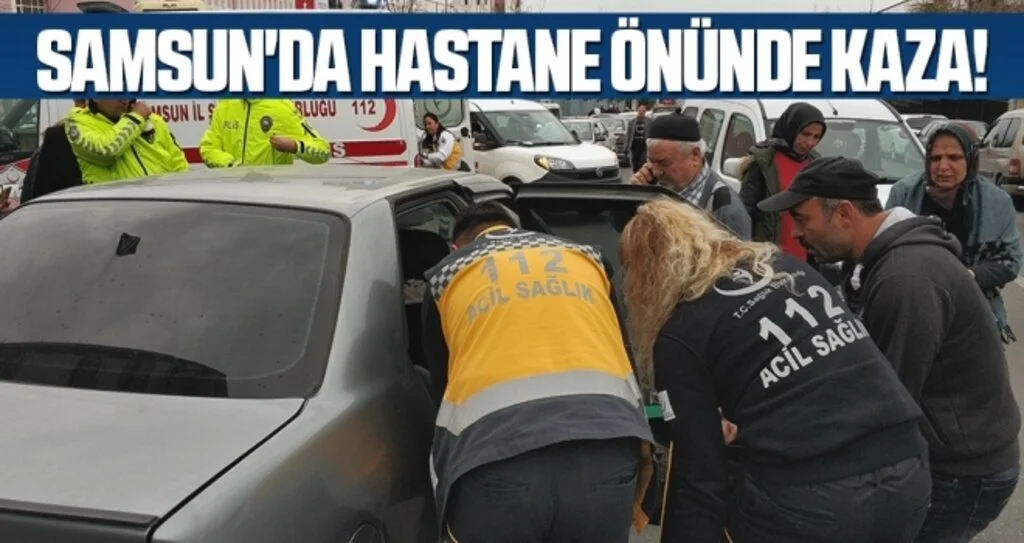 Samsun'da Hastane Önünde Kaza: 2 Yaralı