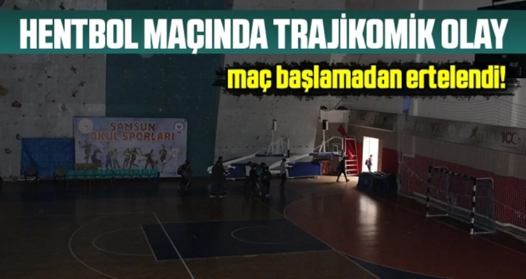 Samsun'da Hentbol Maçında Trajikomik Olay