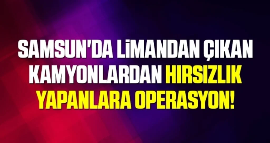 Samsun'da Limandan Çıkan Kamyonlardan Hırsızlık Yapanlara Operasyon