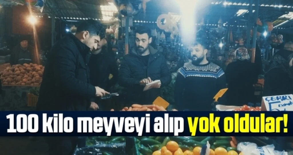 Samsun'da Pazar tezgahından meyve çalındı