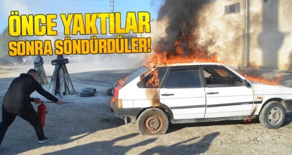 Samsun'da Sanayi Esnafına Gerçek Gibi Yangın Tatbikatı