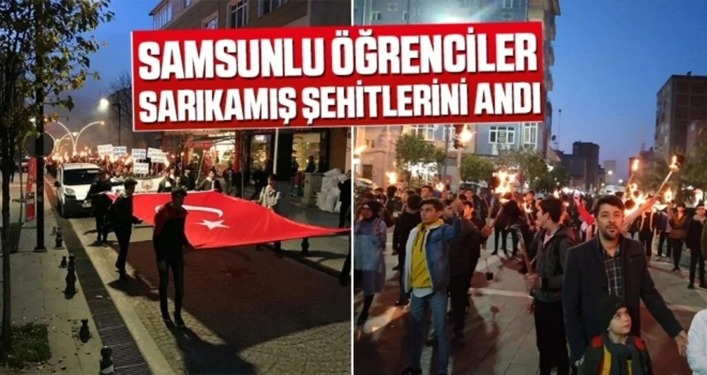 Samsunlu Öğrenciler Sarıkamış Şehitlerini Andılar