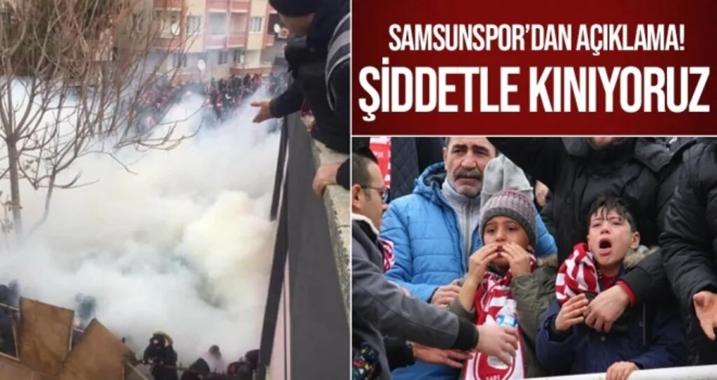 Samsunspor'dan çıkan olaylarla ilgili açıklama: Şiddetle Kınıyoruz