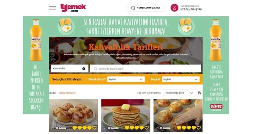 Yemek.com 'Sesli Komut'