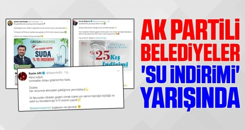 AK Partili Belediyeler 'Su İndirimi' Yarışında