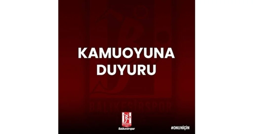 Balıkesirspor'da Şok Gelişme