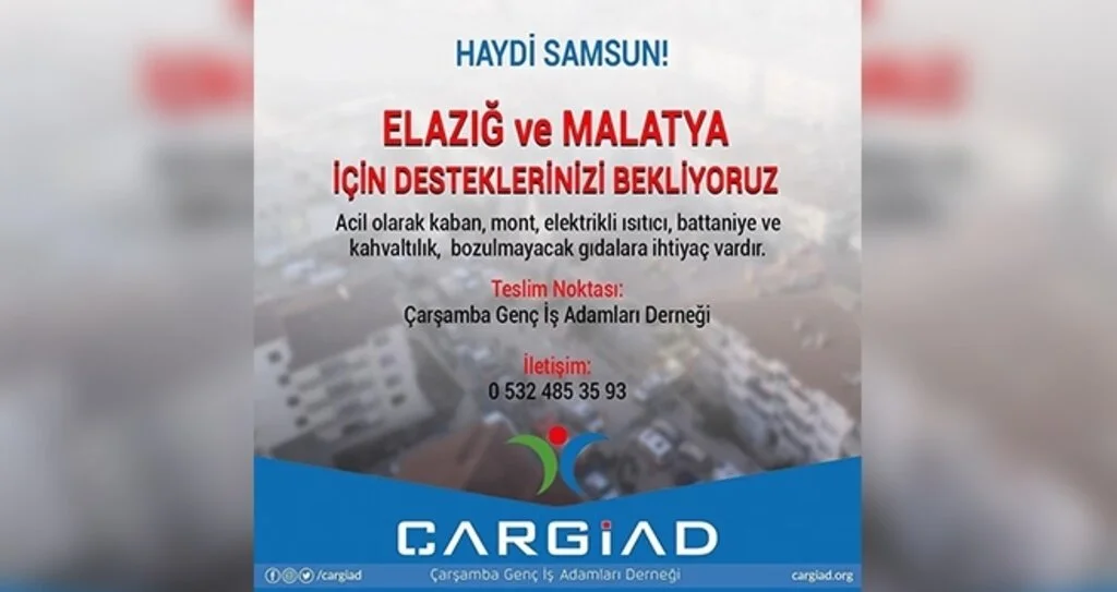 ÇARGİAD'dan mont ve battaniye çağrısı