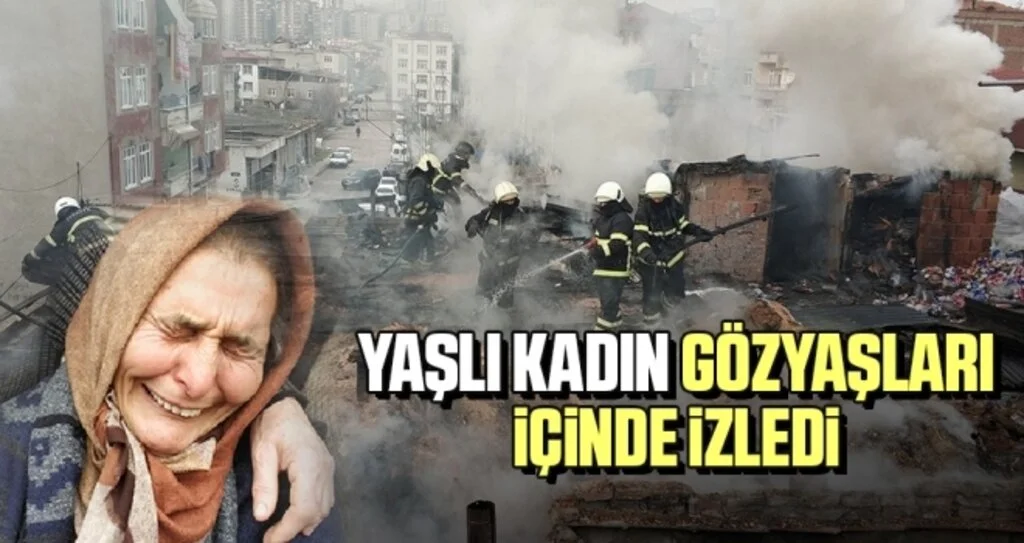 Evinin Çatısı Yanan Yaşlı Kadının Gözyaşları